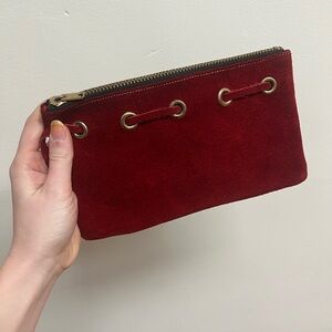 Vintage Red Suede Clutch Davey’s